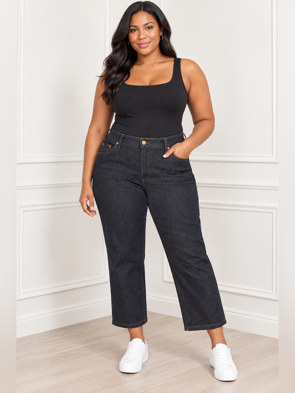 Talbots Ankle Cropped Jeans with Gold-Tone Hardware